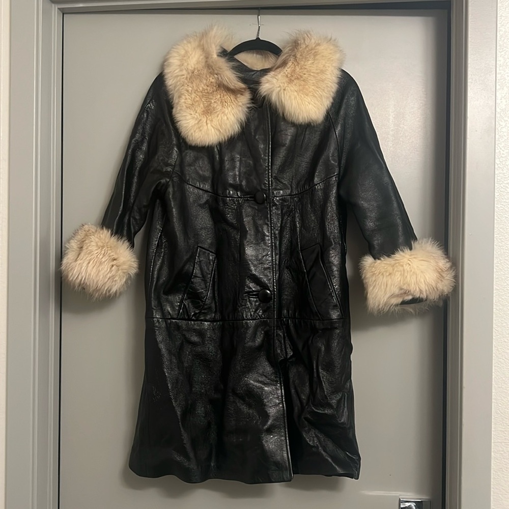 Genuine Leather Jacket with Fur